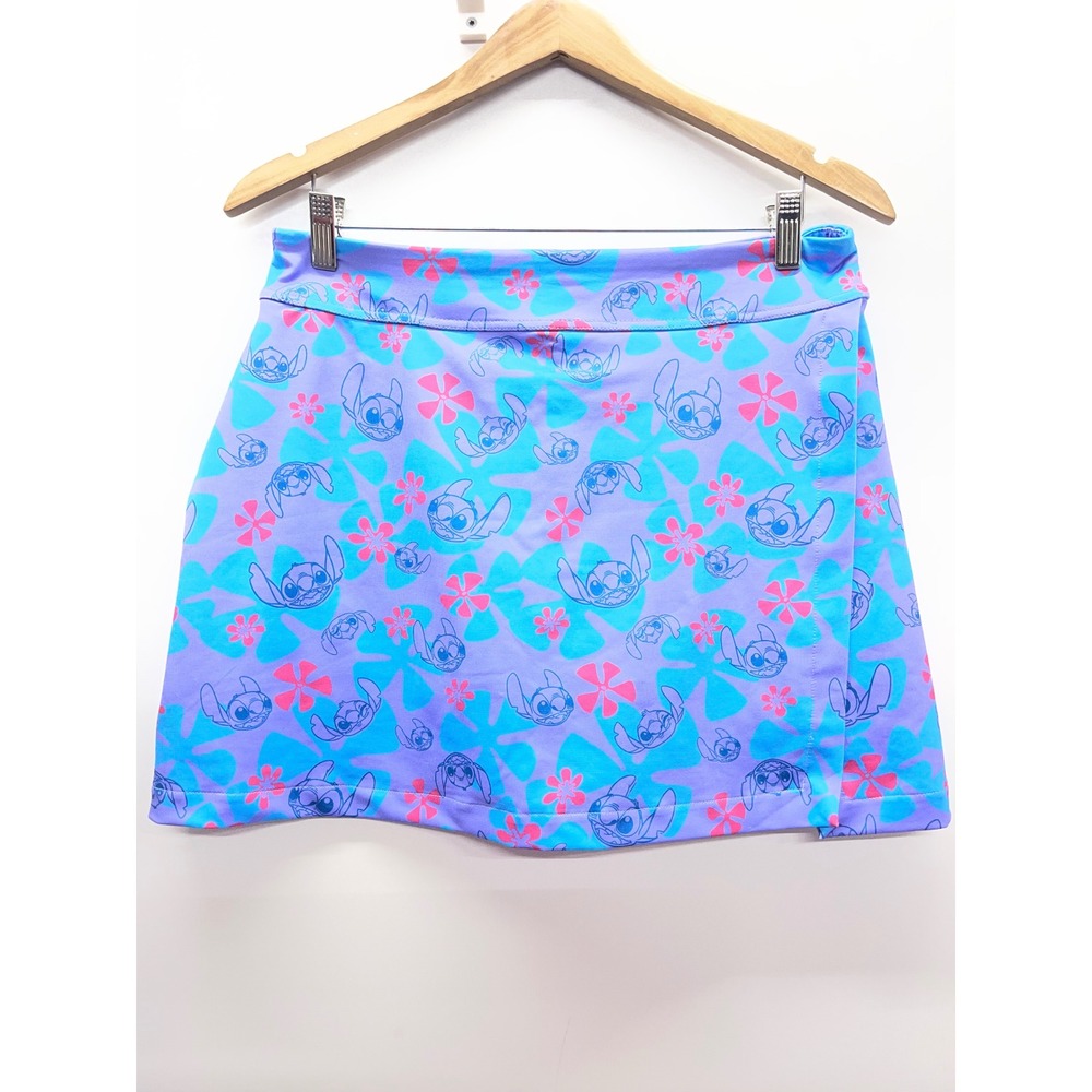 Disney Parks Lilo and Stitch Floral Athletic Skort Skirt Large Tropical Flower
